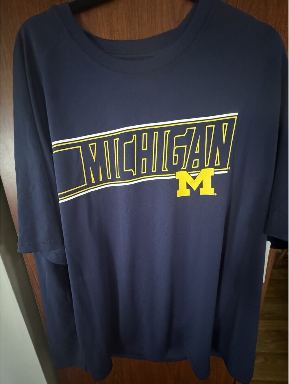 University of Michigan Wolverines T Shirt Mens 2XL Navy Blue Performance Tee NWT